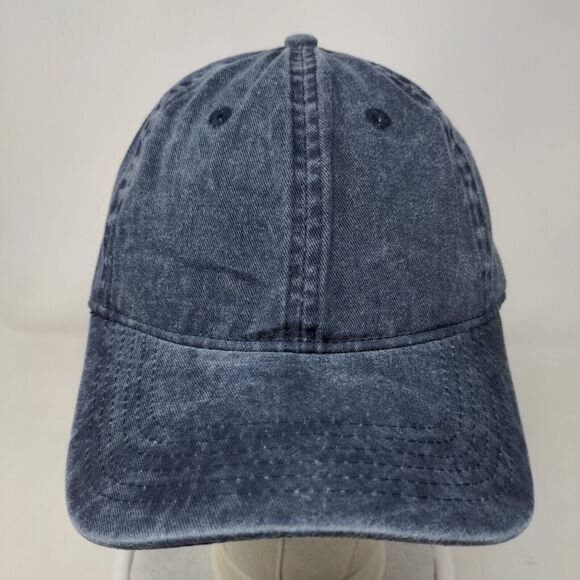 Unbranded Slideback Hat Blue One Size Adjustable 6 Panel Vent Holes Blank - Picture 2 of 6